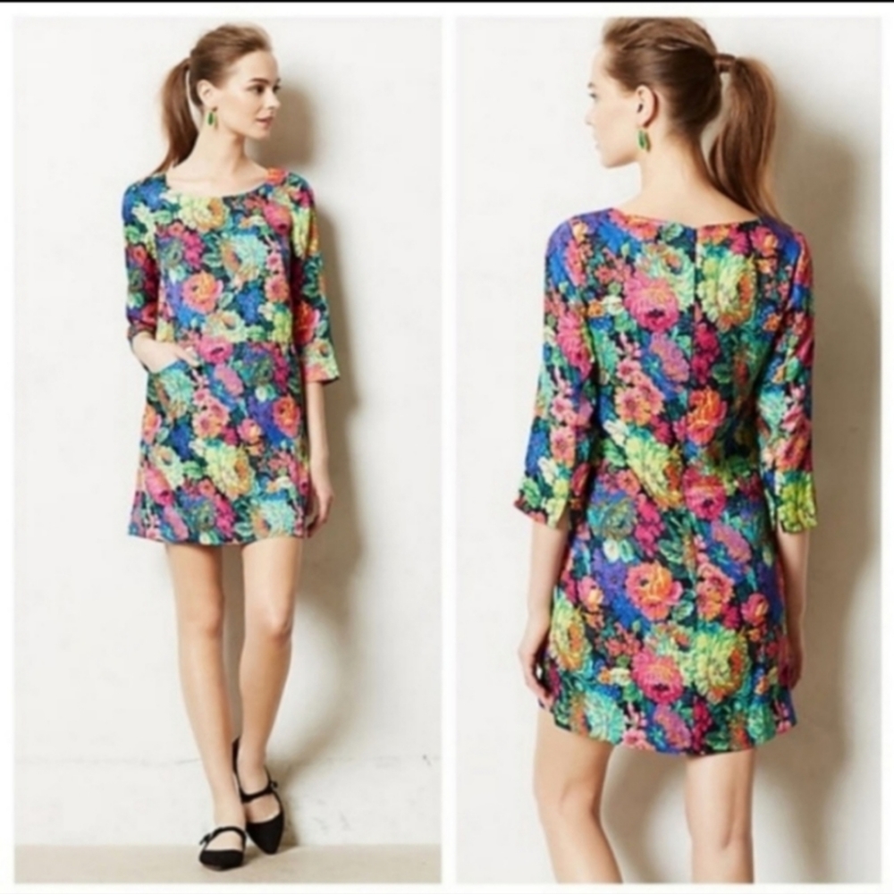 Anthropologie HD in Paris tropicalist floral dress small